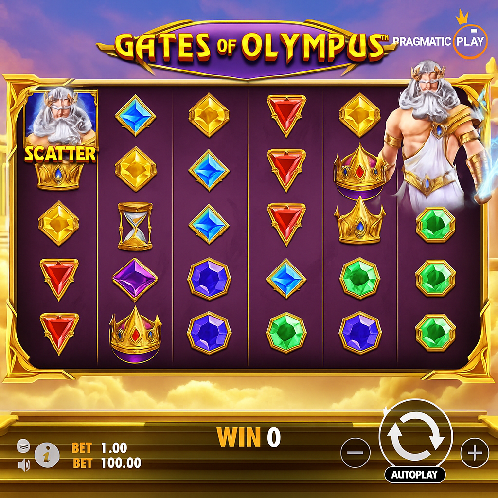 Nine Casino - Gates of Olympus Slot Machine - Pragmatic Play Game