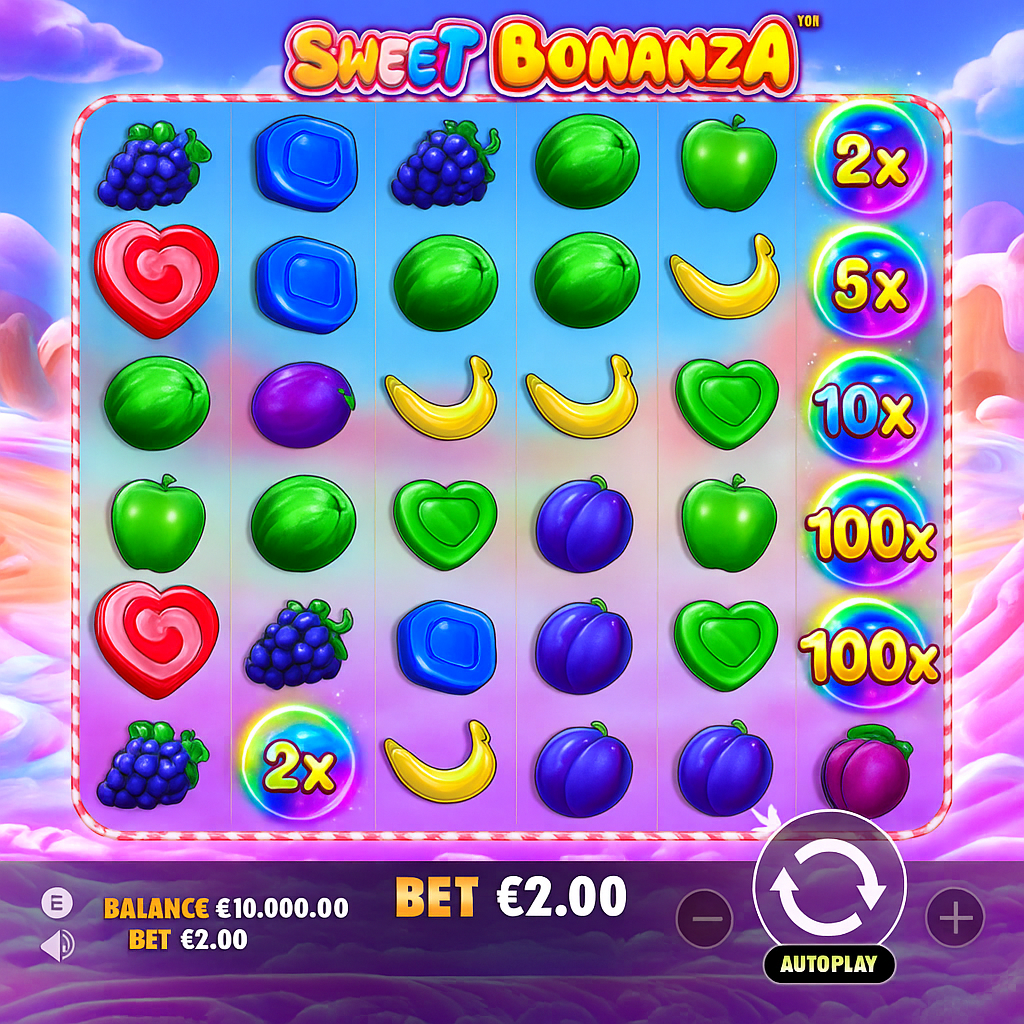 Nine Casino - Sweet Bonanza Slot Machine - Pragmatic Play Game